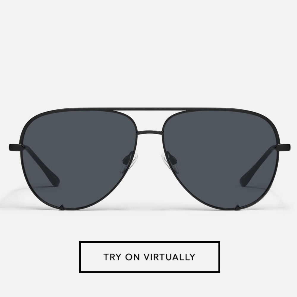 Quay Australia Charcoal Aviator Sunglasses